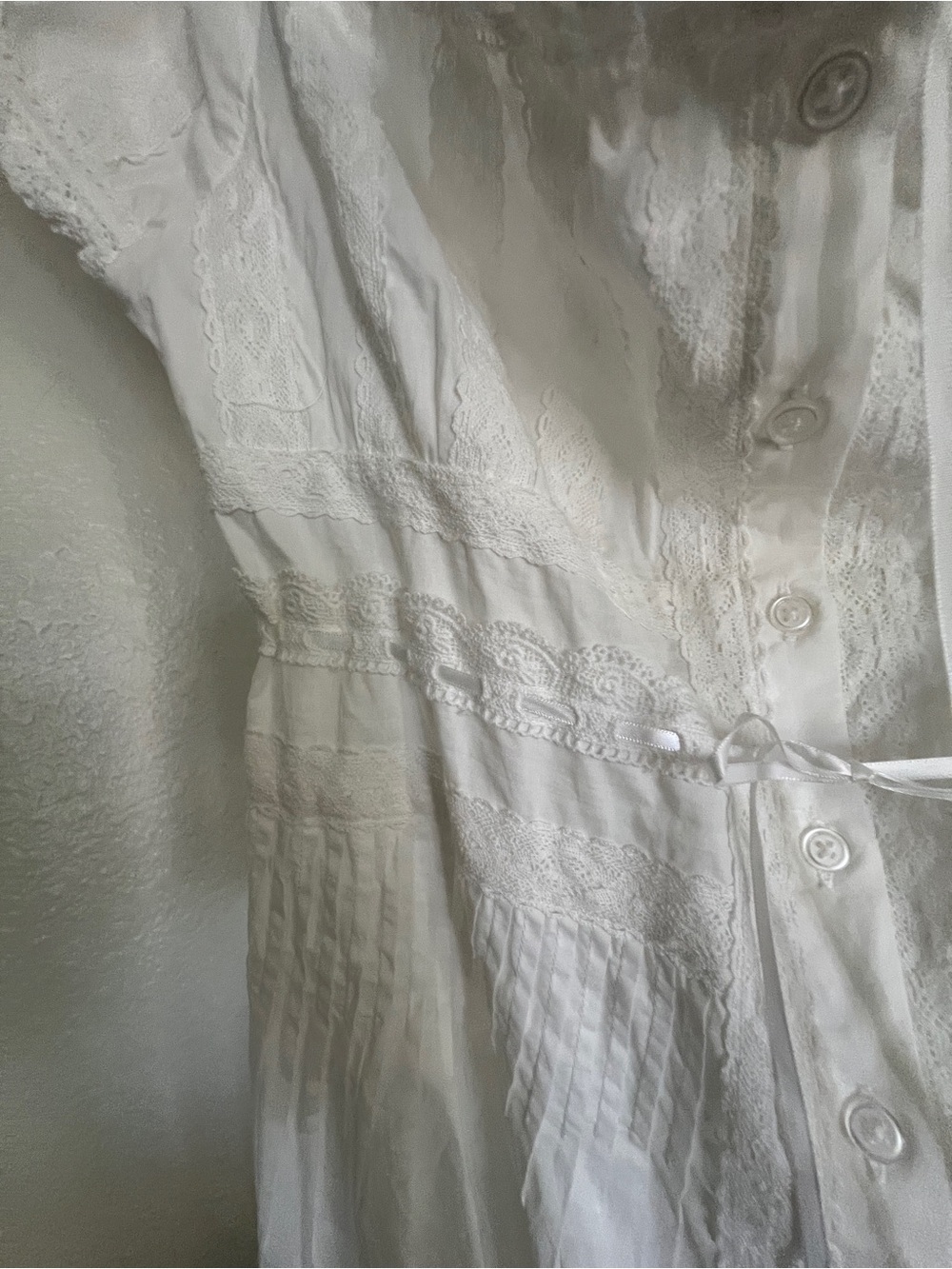 NWT ✧💎Caroline Constas💎✧ White Lace-Trim Sundress feminine M - Picture 4 of 7